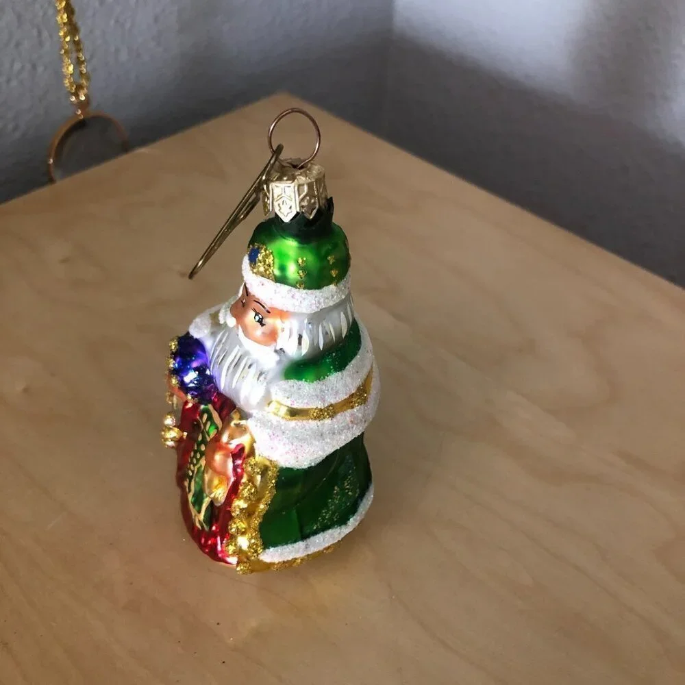 VTG 1995 Christopher Radko Royal Westminster Santa Ornament 95-189-2 Green Robe